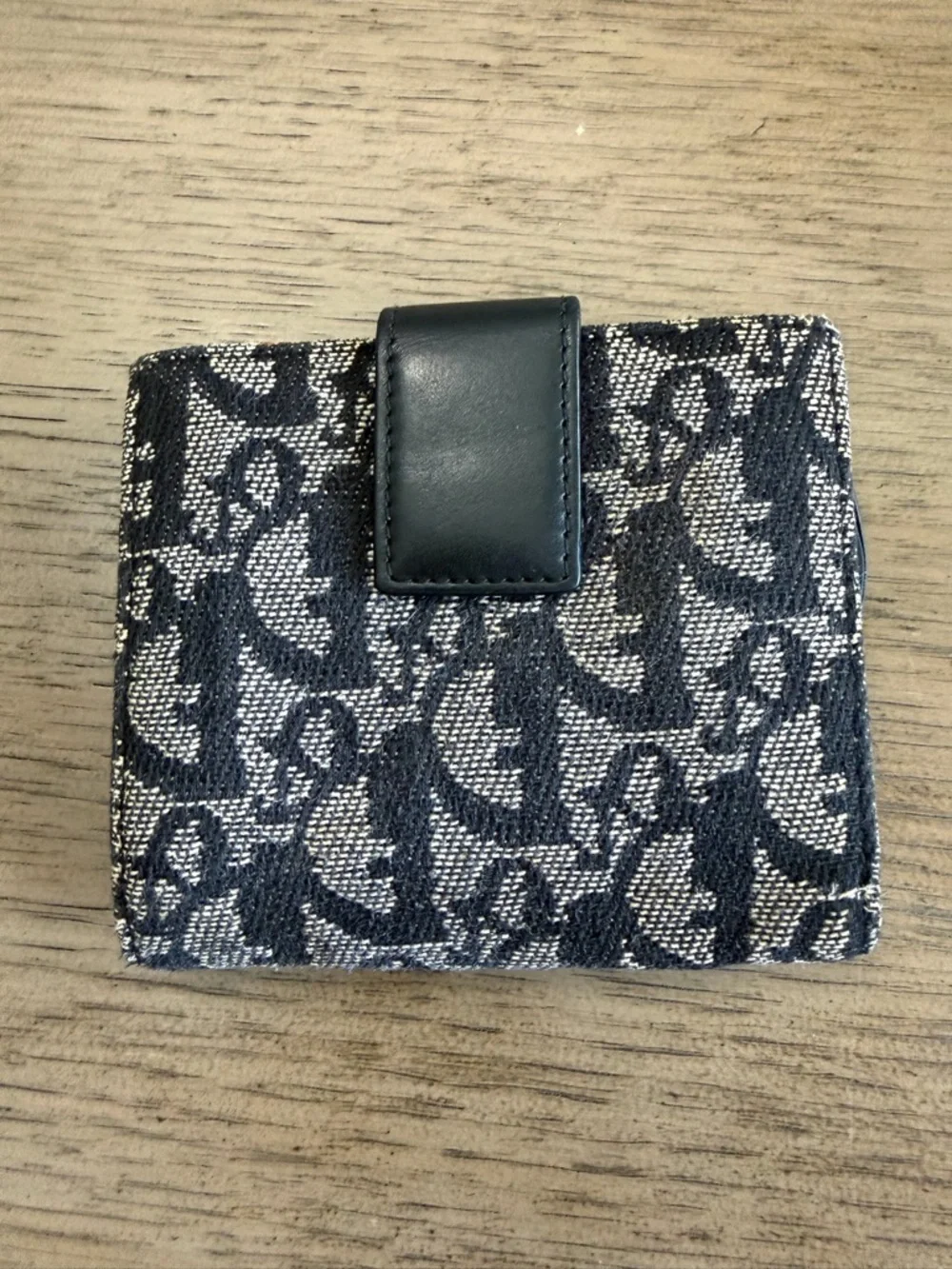 Authentic Christian Dior Trotter Monogram Canvas Compact Wallet COA included
